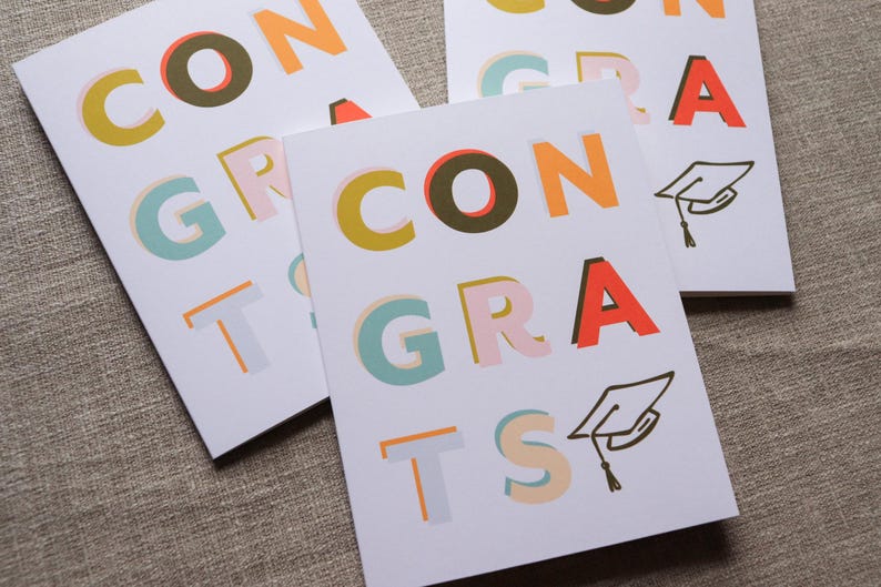 Graduation Card - Congratulations Card - Graduate Greeting Card - High ...