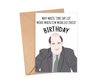 Kevin Malone birthday card | The office us greeting card | Funny meme card