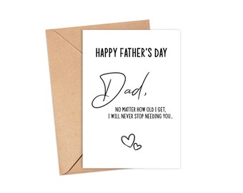 Happy Father&#39;s Day | I will never stop needing you | Fathers day card