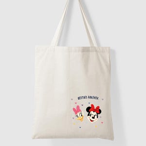 Disney Minnie Mouse Daisy Hand Painted Bag, Disney Summer Bag, Disney Besties Forever Bag, Disneyworld Tote Bag, Disney Girls Adventure Tee