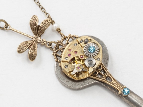 Antique Skeleton Key Necklace With Gold 