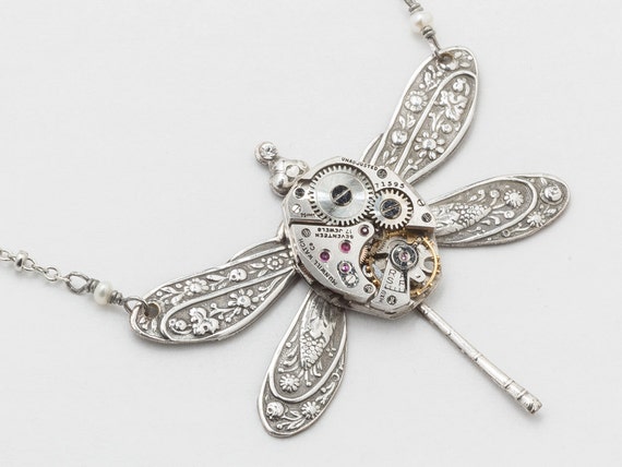 Dragonfly Pendant Antiqued Gold Steampunk Style Lot of 4 Dragonfly Pendant Antiqued Gold Steampunk Style Lot of 4
