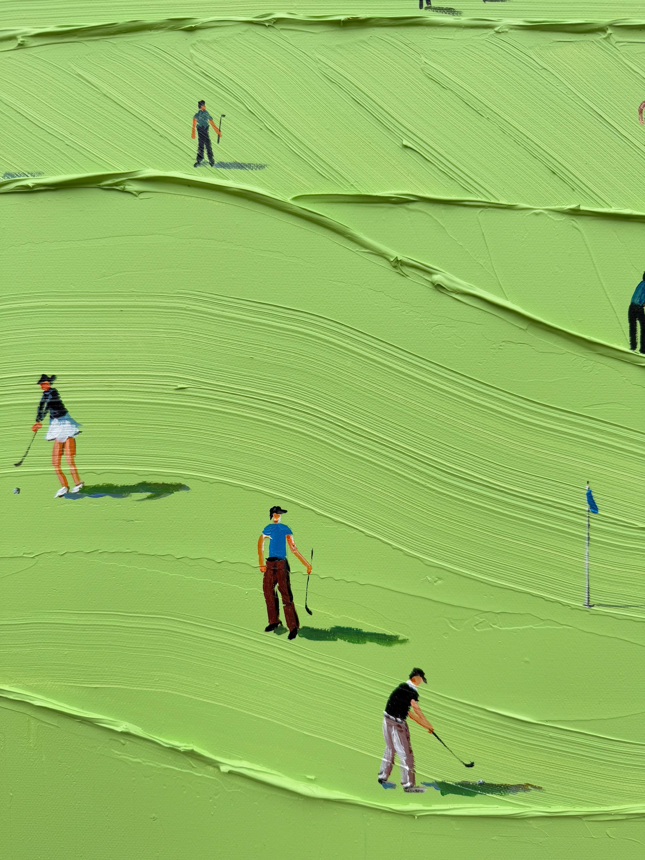 Golf Course Abstract 3D Golf Course Oil Painting: Green Texture Abstract Art - Etsy