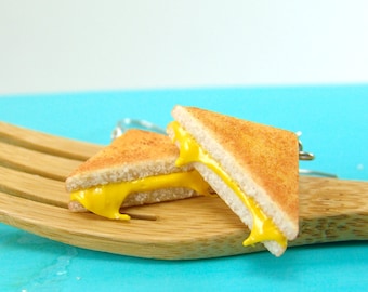 Sandwich Earrings // Grilled Cheese Earrings // Food Jewelry // MADE TO ORDER