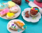 1 12 Scale Dollhouse Food Molds Set of Three Dollhouse Cookie Molds in Easter Shapes Flexible Silicone Molds