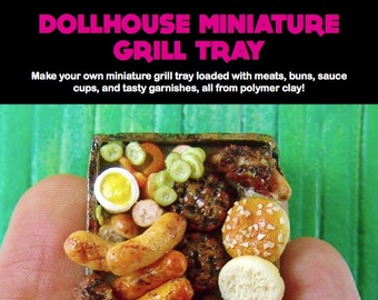 Handleiding voor het maken van een miniatuur grillplaat van polymeerklei – barbecue voor poppenhuis (PDF)