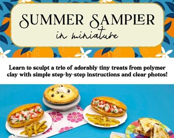 Tutorial em miniatura // Amostra de verão // Tutorial de comida em miniatura // Comida de argila de polímero