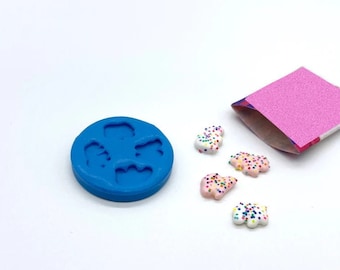Flexible Silicone Mold // Dollhouse Animal Cookies in Circus or Halloween Shapes // 1/12 or 1/6 Scale