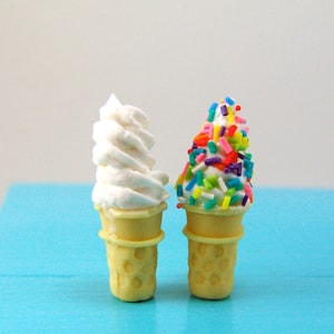 Silicone Mold for Miniature Food // 1:12 Scale Dollhouse Ice Cream Cone Mold // Cake Cone Mold