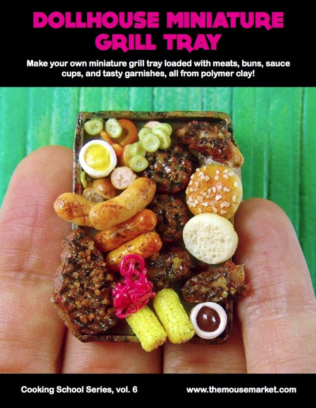 Miniature Tutorial - Dollhouse Miniature Grill Tray - Polymer Clay Food ...