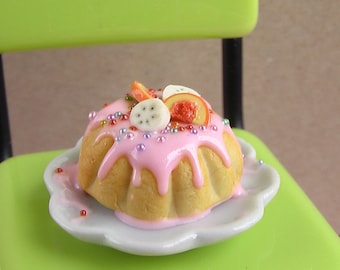 Silicone Mold // Jell-O or Bundt Cake Mold for Dollhouse Miniatures // 1:12 scale