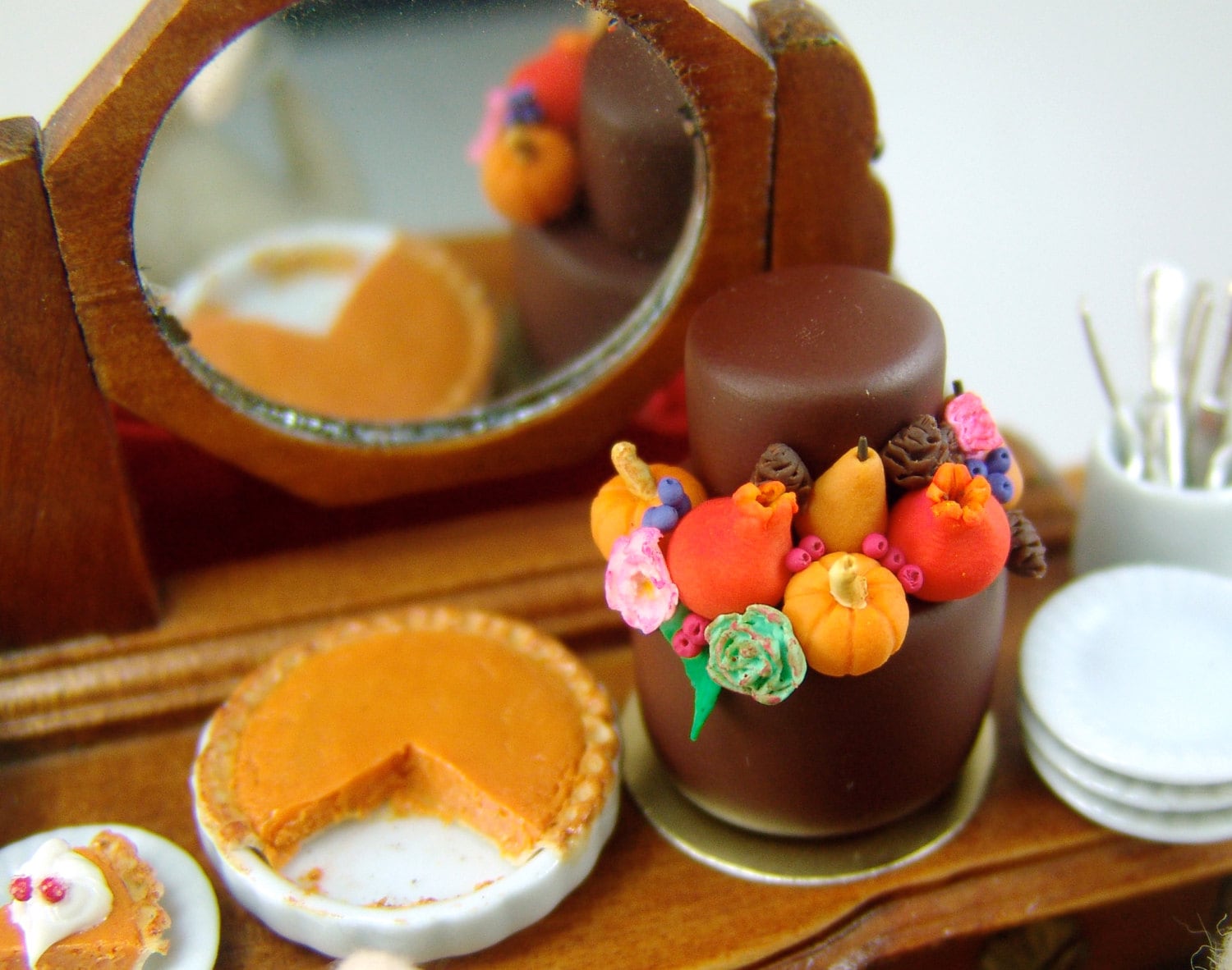 Miniature Food Tutorial // How to Make Dollhouse Food for Thanksgiving ...