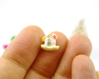 Stampo in argilla polimerica // Stampo per biscotti per casa delle bambole in silicone flessibile // Cavallo a dondolo per progetti di gioielli alimentari e scala 1:12