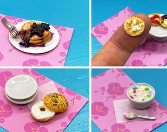Dollhouse Miniature Breakfast Foods // 1:12 Scale Dollhouse Food