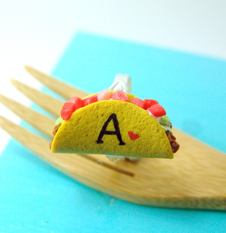 Food Ring // Taco Ring // MADE TO ORDER // Adjustable Ring // - Etsy