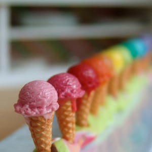 1:6 Scale Ice Cream Cone Mold // Dollhouse Ice Cream Cone // Flexible Silicone Mold image 1