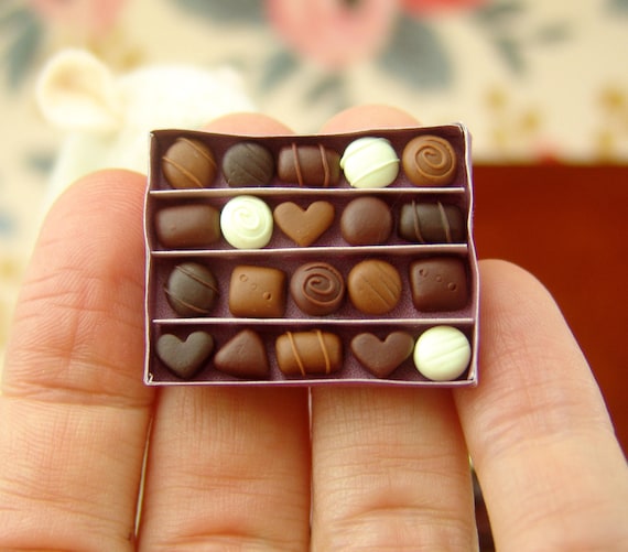 Polymer Clay Mold // Flexible Silicone Dollhouse Chocolates Candies in 1:12  Scale // Flexible Silicone Mold 