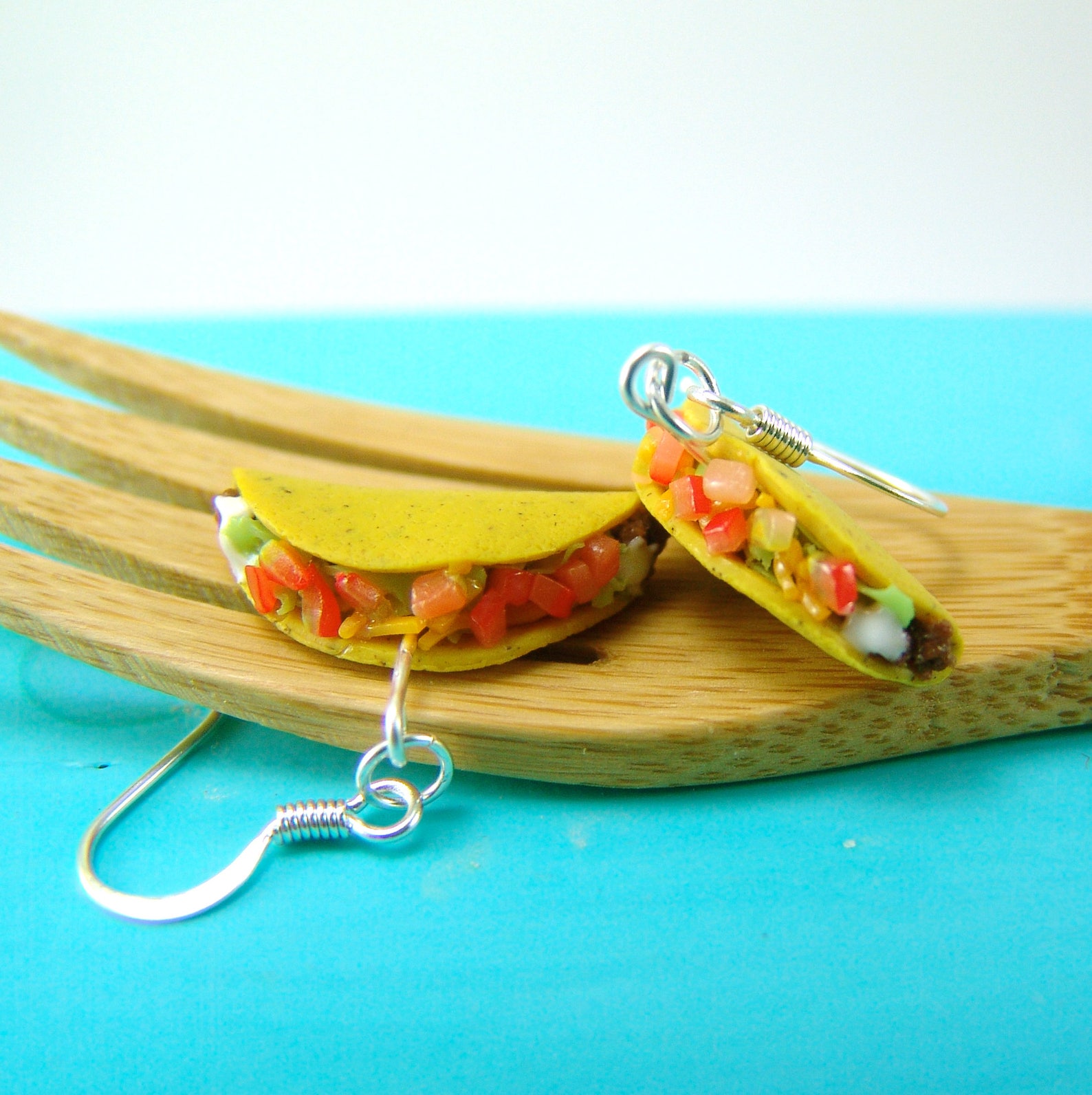 Food Earrings // Taco Earrings // MADE TO ORDER // Fast Food Etsy