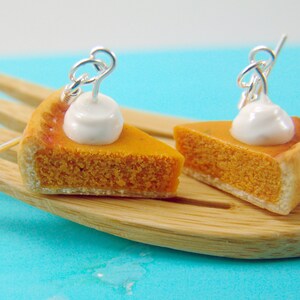 Pumpkin Pie Earrings // Miniature Food Jewelry // MADE TO ORDER // Holiday Earrings image 4