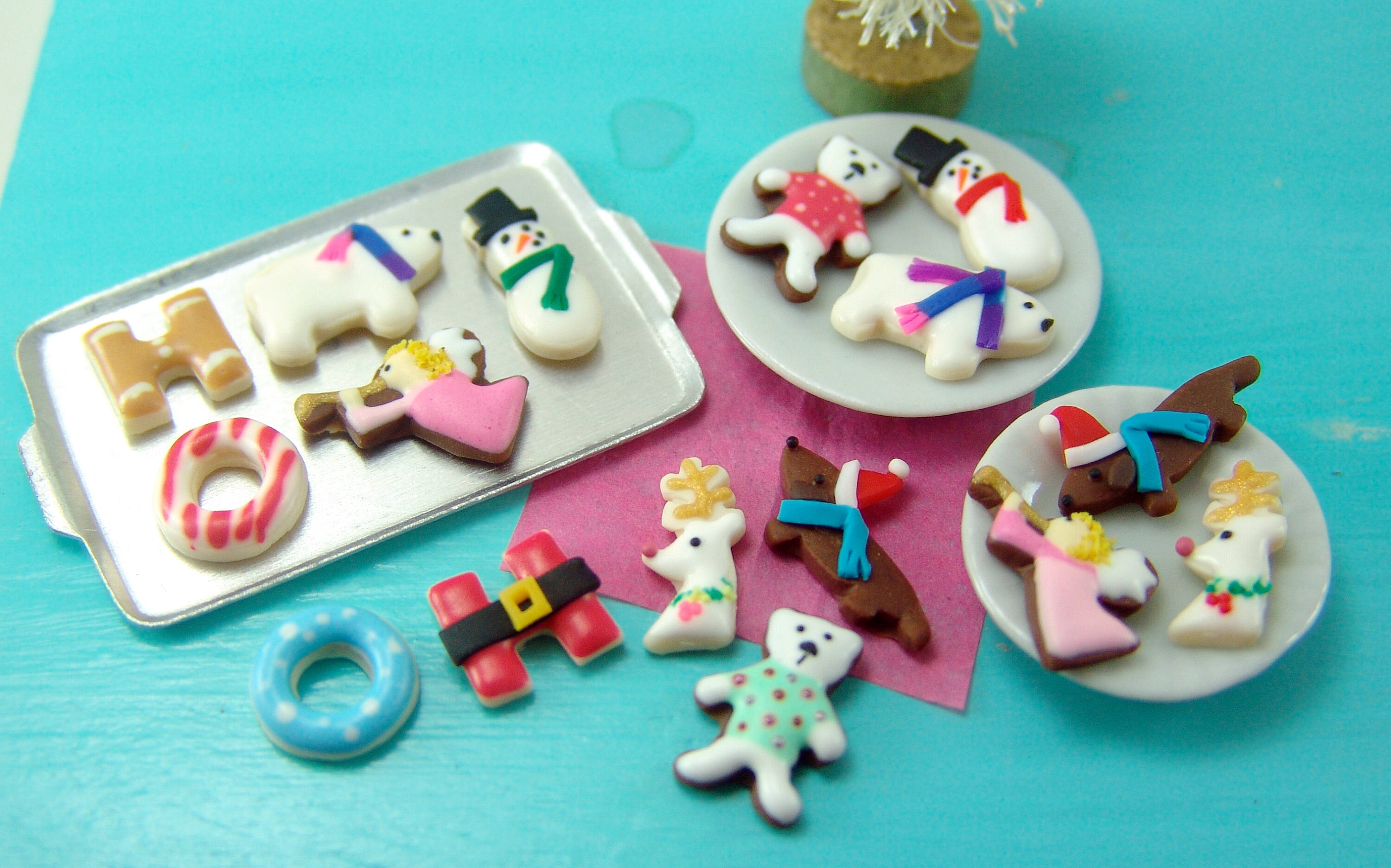 Casa de muñecas en miniatura de números galletas Reutilizable de Silicona Molde 