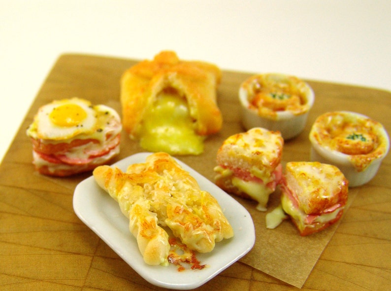 Miniature Tutorial - How to Sculpt Miniature Cheesy Foods From Polymer ...