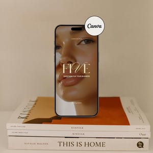 Aesthetic CANVA iPhone Mockup, Digital Product Mockups, iPhone Mockup, Smartphone Mockup, Minimal Aesthetic, iPhone 022