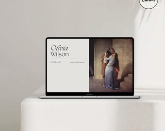 Estetisk CANVA MacBook Mockup, Digitala Produktmockups, MacBook Mockup, Laptop Mockup, Minimalistisk Estetik