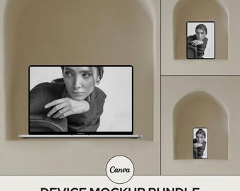 Estetiskt enhetsmodellpaket, Canva-kompatibelt (digital nedladdning)