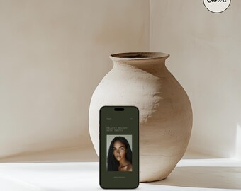Aesthetic CANVA iPhone Mockup, Digital Product Mockups, iPhone Mockup, Smartphone Mockup, Minimal Aesthetic