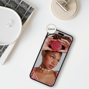 Aesthetic CANVA iPhone Mockup, Digital Product Mockups, iPhone Mockup, Smartphone Mockup, Minimal Aesthetic, iPhone 045