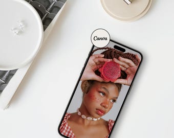 Aesthetic CANVA iPhone Mockup, Digital Product Mockups, iPhone Mockup, Smartphone Mockup, Minimal Aesthetic
