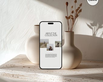 Aesthetic CANVA iPhone Mockup, Digital Product Mockups, iPhone Mockup, Smartphone Mockup, Minimal Aesthetic