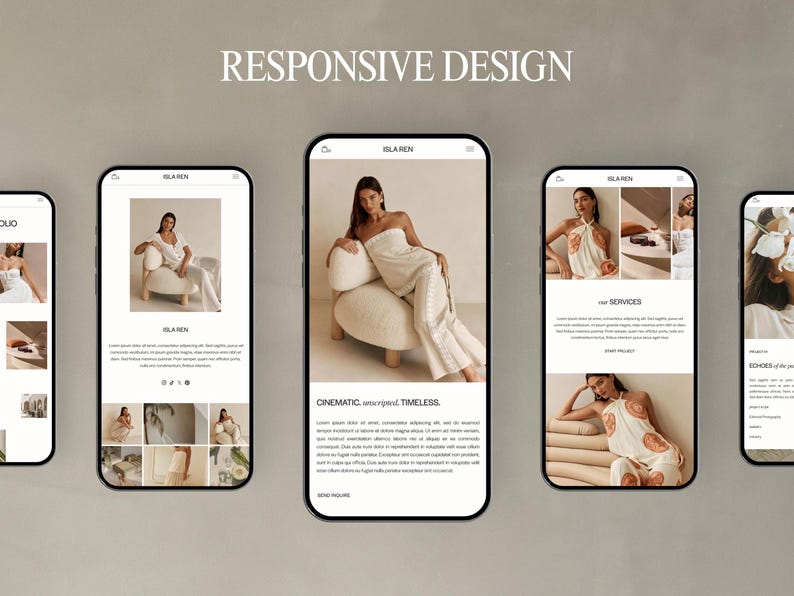 Squarespace Template for Photographers, Coaches, Marketing Agencies | Portfolio & Blog Design | Luxury Website Theme
