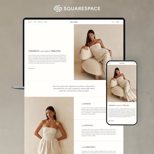 Squarespace Template for Photographers, Coaches, Marketing Agencies | Portfolio & Blog Design | Luxury Website Theme
