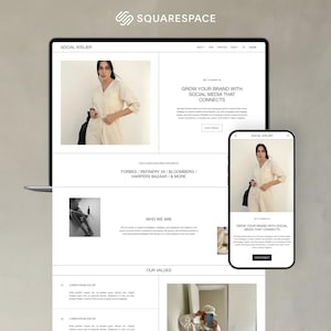 Squarespace 7.1 Website Template: Marketing Agency & Social Media