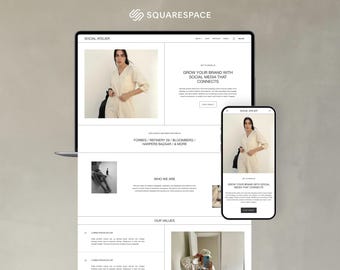 Squarespace Website Template for Social Media & Marketing Agencies, Digital Marketing Portfolio, Agency Website Design, Luxury Website