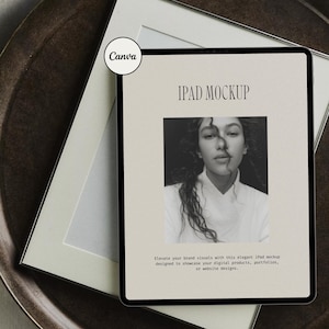 Aesthetic CANVA iPad Mockup, Digital Product Mockups, iPad Mockup, Tablet Mockup, Minimal Aesthetic