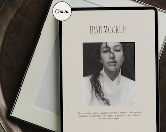 美的CANVA iPadモックアップ、デジタル製品モックアップ、iPadモックアップ、タブレットモックアップ、ミニマル美学