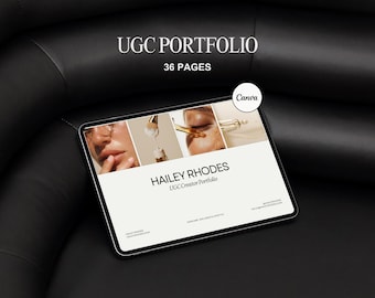 UGC Portfolio Template Canva: 36-Page Media Kit (Digital Download)