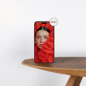Aesthetic CANVA iPhone Mockup, Digital Product Mockups, iPhone Mockup, Smartphone Mockup, Minimal Aesthetic, iPhone 028