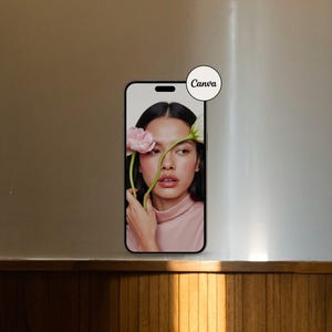 Aesthetic CANVA iPhone Mockup, Digital Product Mockups, iPhone Mockup, Smartphone Mockup, Minimal Aesthetic, iPhone 026