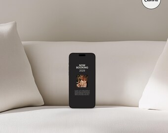 Aesthetic CANVA iPhone Mockup, Digital Product Mockups, iPhone Mockup, Smartphone Mockup, Minimal Aesthetic