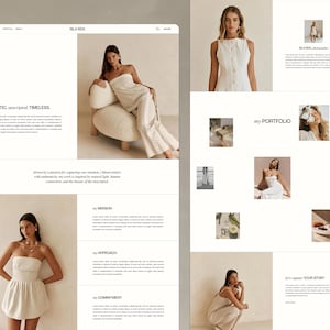Squarespace Template for Photographers, Coaches, Marketing Agencies | Portfolio & Blog Design | Luxury Website Theme