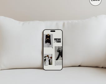 Aesthetic CANVA iPhone Mockup, Digital Product Mockups, iPhone Mockup, Smartphone Mockup, Minimal Aesthetic
