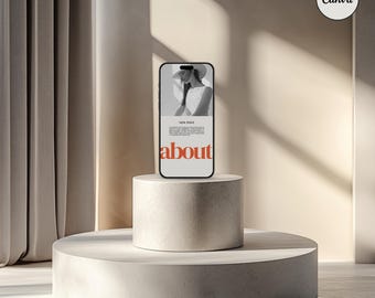 Aesthetic CANVA iPhone Mockup, Digital Product Mockups, iPhone Mockup, Smartphone Mockup, Minimal Aesthetic