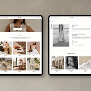 Squarespace Template for Photographers, Coaches, Marketing Agencies | Portfolio & Blog Design | Luxury Website Theme
