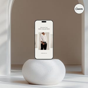 Aesthetic CANVA iPhone Mockup, Digital Product Mockups, iPhone Mockup, Smartphone Mockup, Minimal Aesthetic, iPhone 004