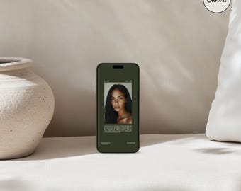 Aesthetic CANVA iPhone Mockup, Digital Product Mockups, iPhone Mockup, Smartphone Mockup, Minimal Aesthetic