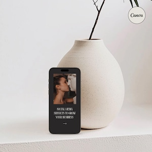 Aesthetic CANVA iPhone Mockup, Digital Product Mockups, iPhone Mockup, Smartphone Mockup, Minimal Aesthetic, iPhone 014