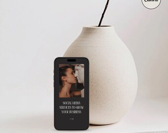 Aesthetic CANVA iPhone Mockup, Digital Product Mockups, iPhone Mockup, Smartphone Mockup, Minimal Aesthetic